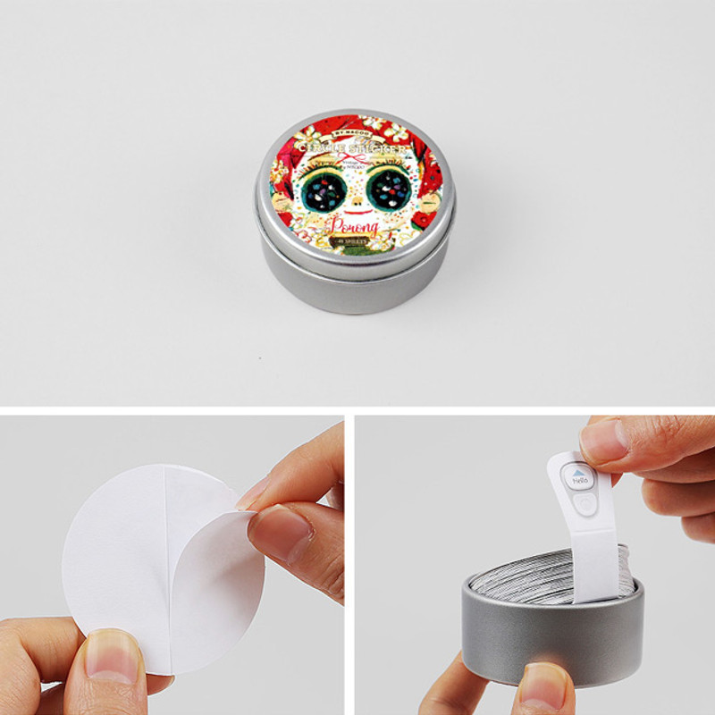 Detail of NACOO Porong Circle Sticker Pack with Tin Case