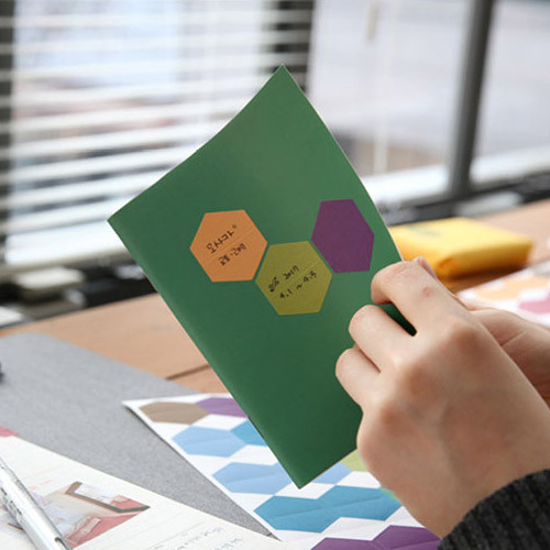 Hexagon useful index sticker