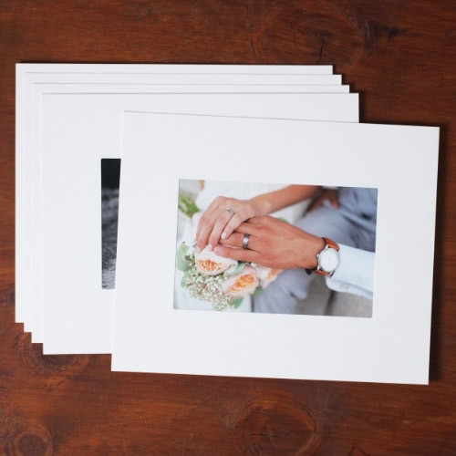 4X6 Premium white paper photo frame