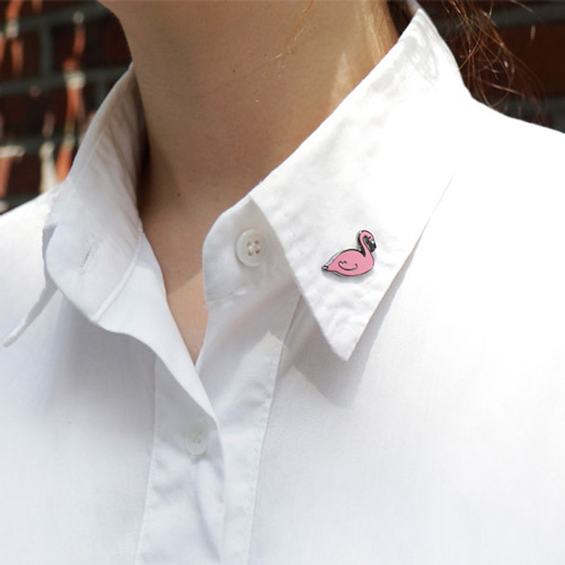 Flamingo - Love my life badge