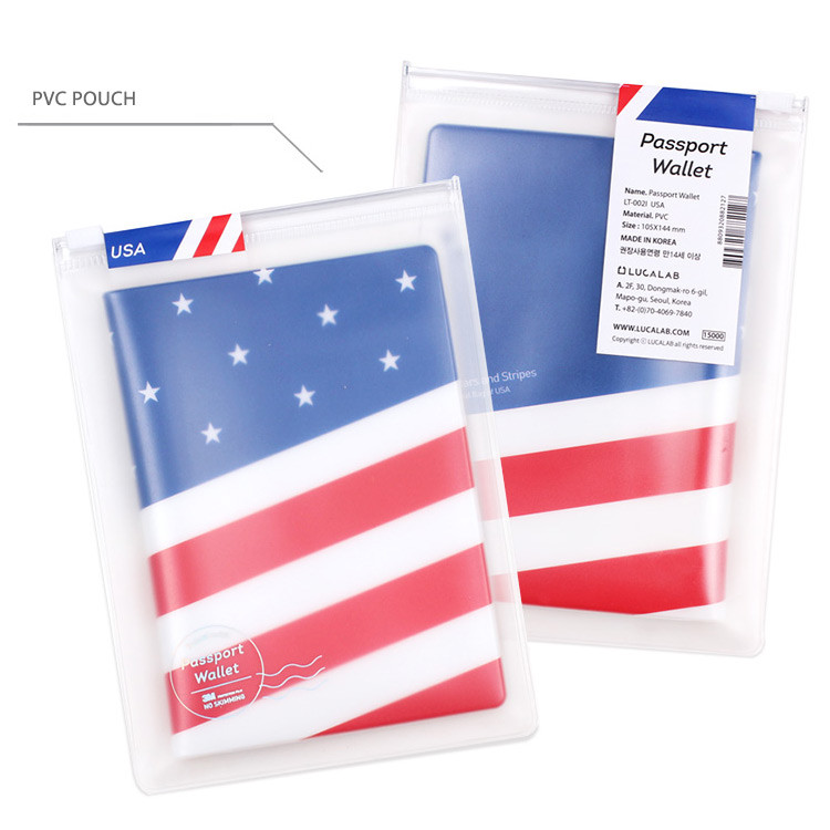 PVC pouch - Flag RFID blocking passport case