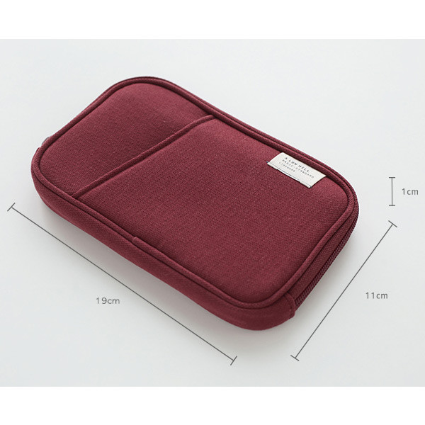 Size of Travel pocket zip around wallet