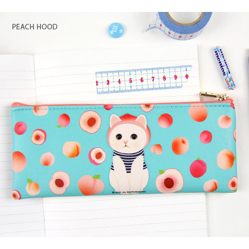 Peach Hood - Choo Choo slim zipper pencil case