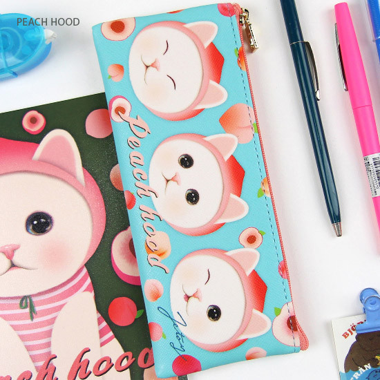 Detail of Choo Choo slim zipper pencil case