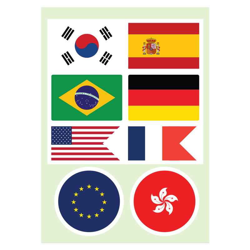Flag PVC point sticker