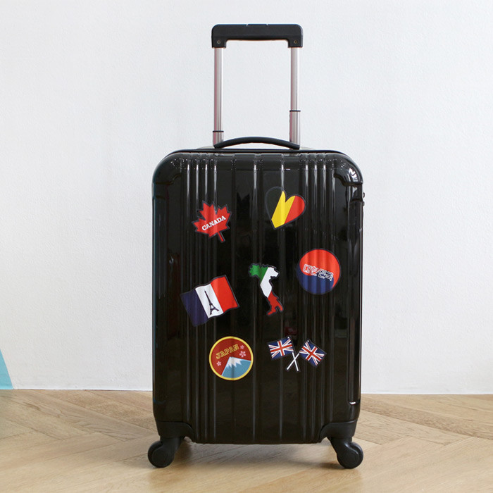 Flag icon PVC water resistant point sticker