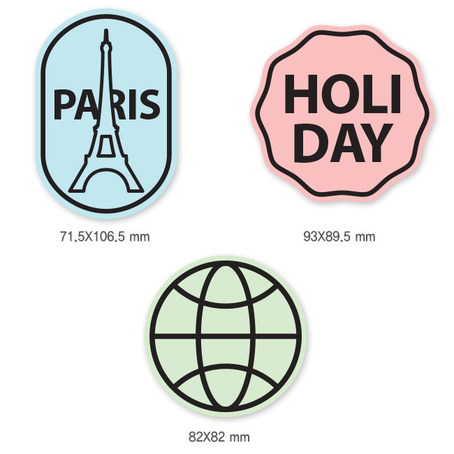 Size of Modern PVC water resistant point sticker