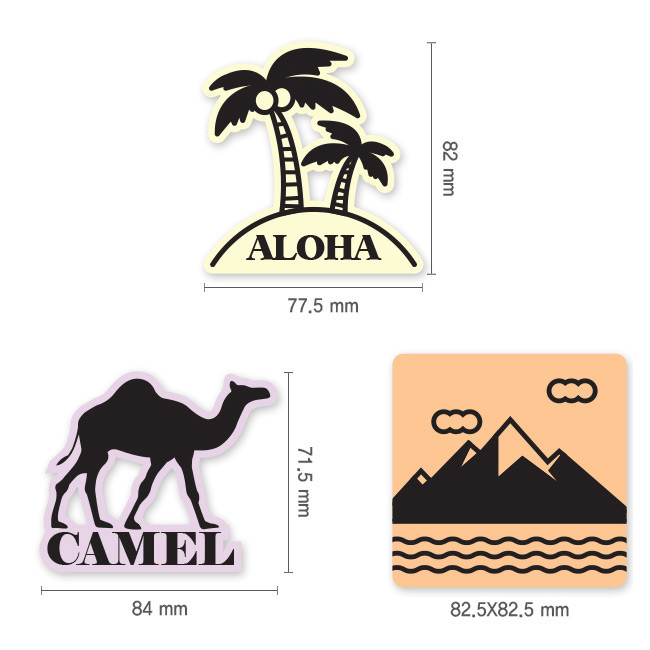 Size of Modern PVC water resistant point sticker