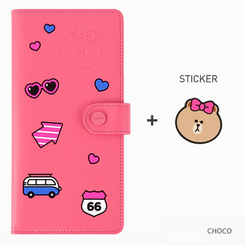 Choco - Line friends RFID blocking long passport case Choco - Line friends RFID blocking long passport case
