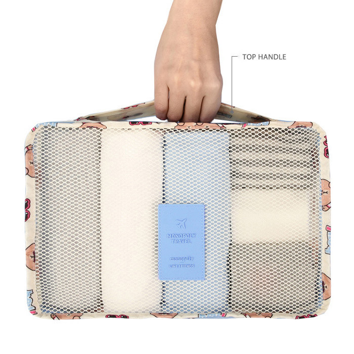 Line friends small travel mesh bag packing organizer 