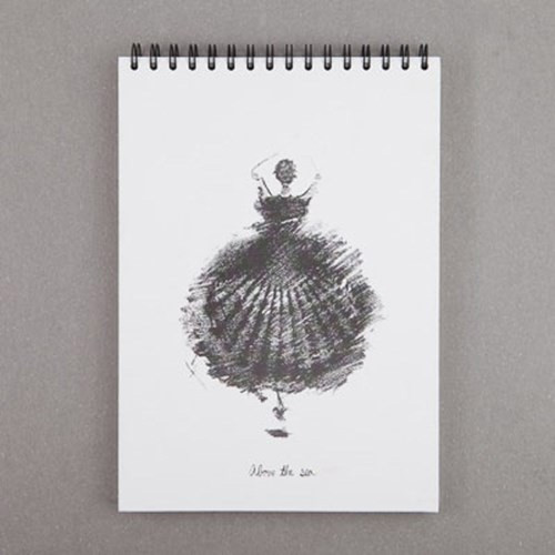 Above the sea spiral A4 size drawing notebook 