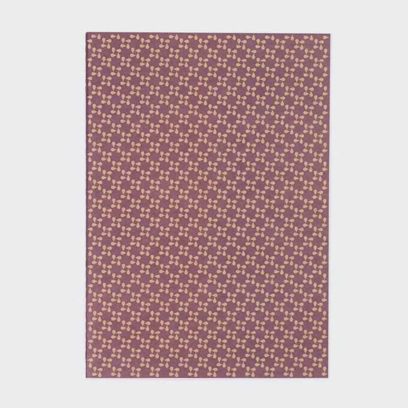 Vintage pattern sewn bound A5 lined notebook D  Vintage pattern sewn bound A5 lined notebook D