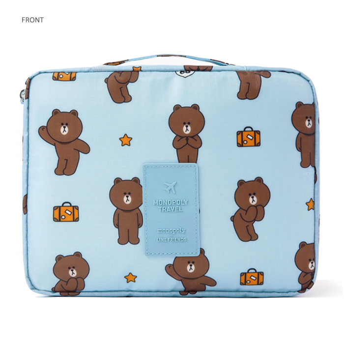 Front - travel mesh multi large pouch bag packing organizer