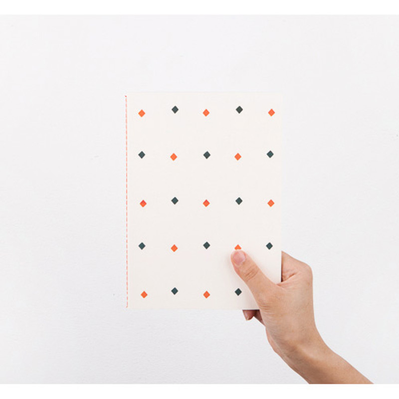Diamond pattern sewn bound A5 lined notebook 
