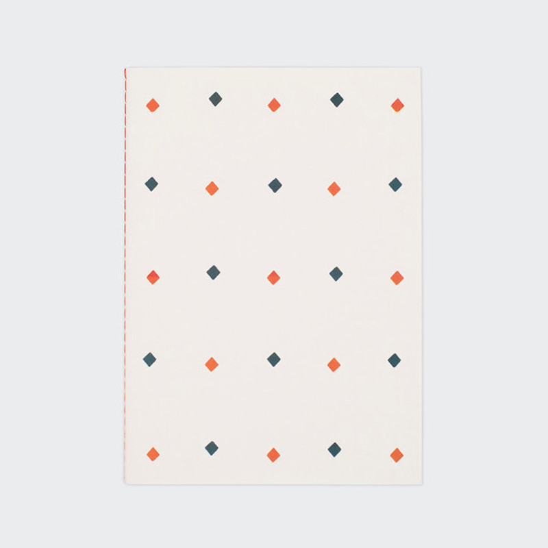 Diamond pattern sewn bound A5 lined notebook 