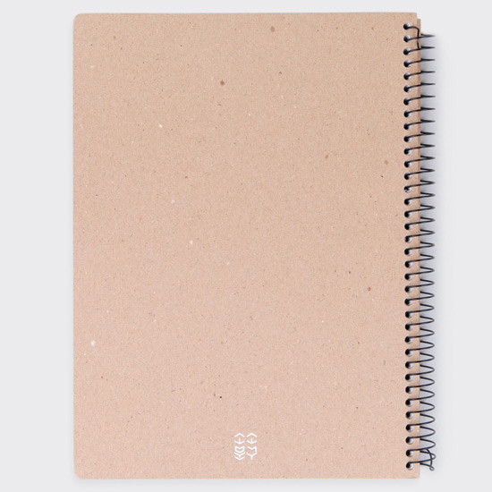 Deep kraft spiral lined notebook