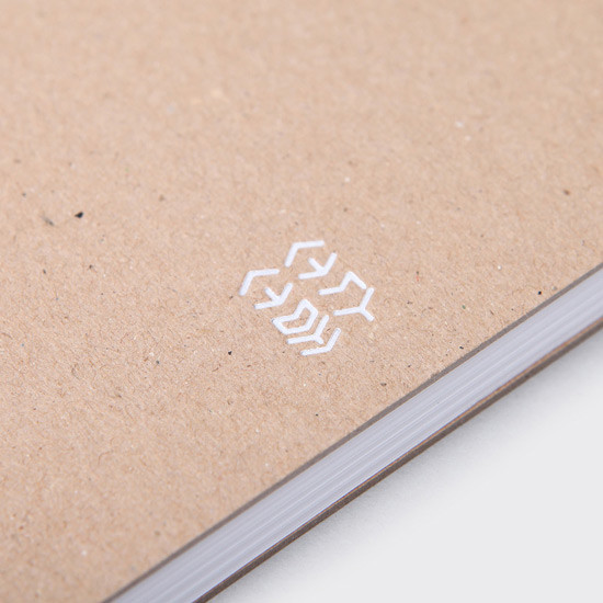 Detail of Deep kraft spiral lined notebook
