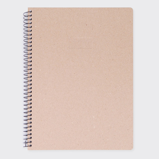 Deep kraft spiral lined notebook