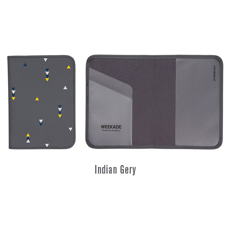 Indian gray - Weekade pattern travel passport holder case 