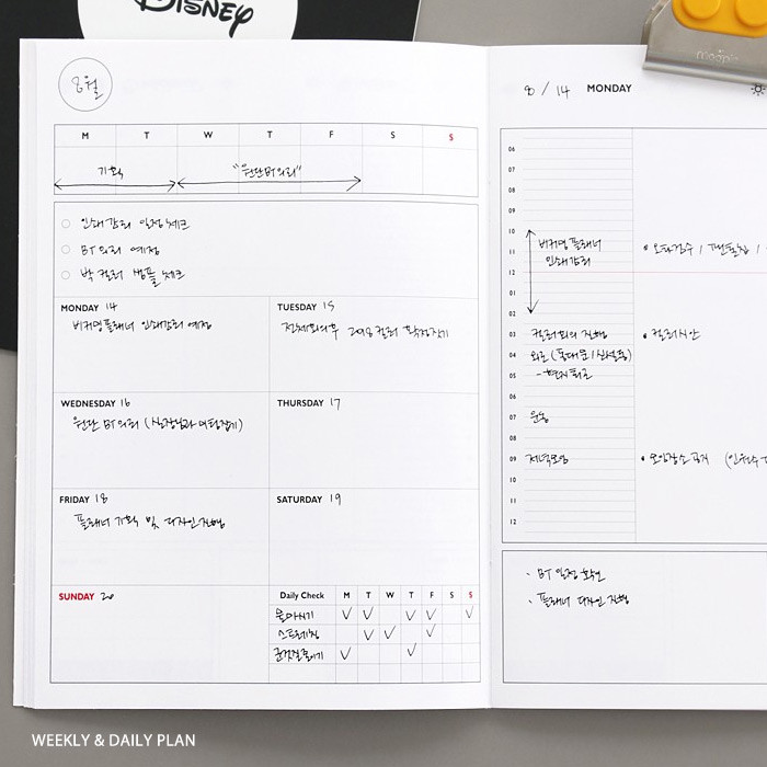 Weekly & daily plan - Becoming 1 month undated planner