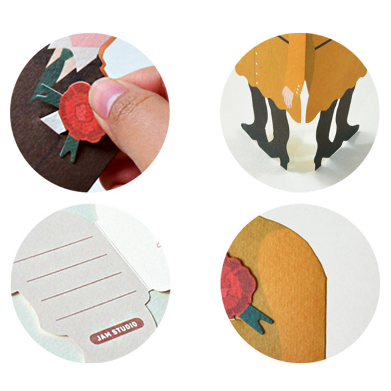 Detail of Thanks my dear message card Detail of Thanks my dear message card