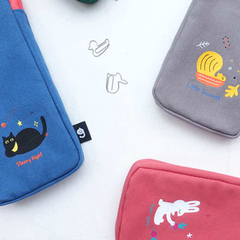 Detail of Hey buddy soft flat pencil case