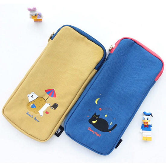 Hey buddy soft flat pencil case