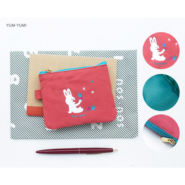 Yum-Yum - Hey buddy soft flat small zipper pouch