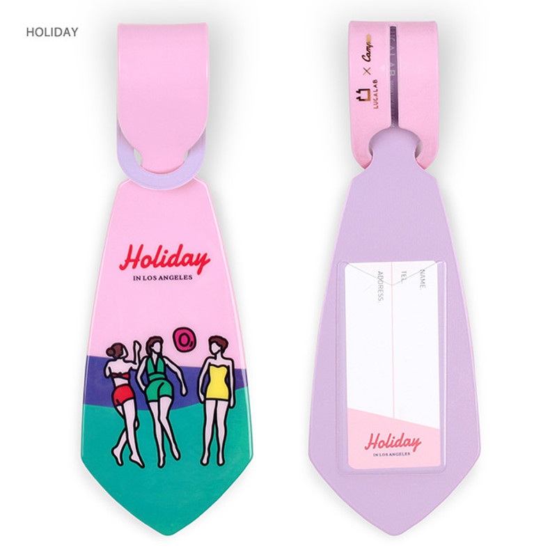 Holiday - Lazy lounge tie travel luggage name tag