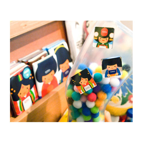 Korean traditional Joseon and Silla character magnet set
