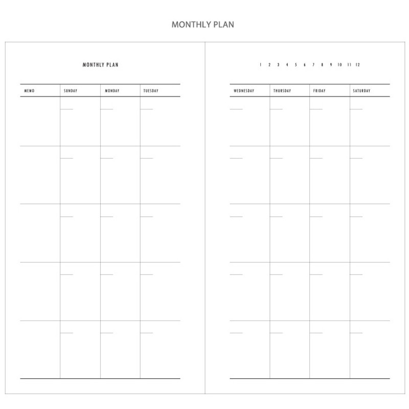 Monthly plan - Plan and record spiral 100 days undated daily planner Monthly plan - Plan and record spiral 100 days undated daily planner
