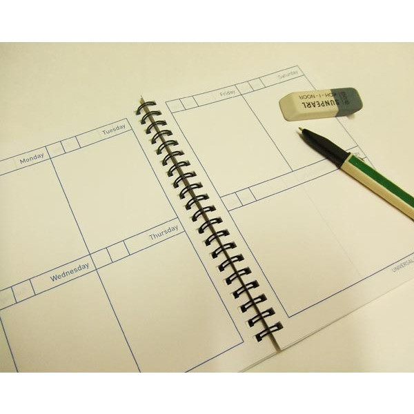 Detail of Fresh spiral B6 undated weekly planner