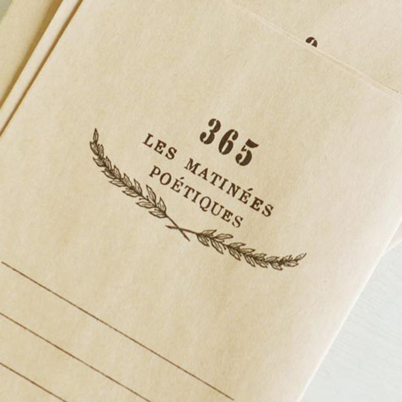 Detail of 365 les matiness postcard envelope