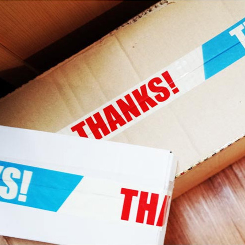 Thanks message packing tape Thanks message packing tape