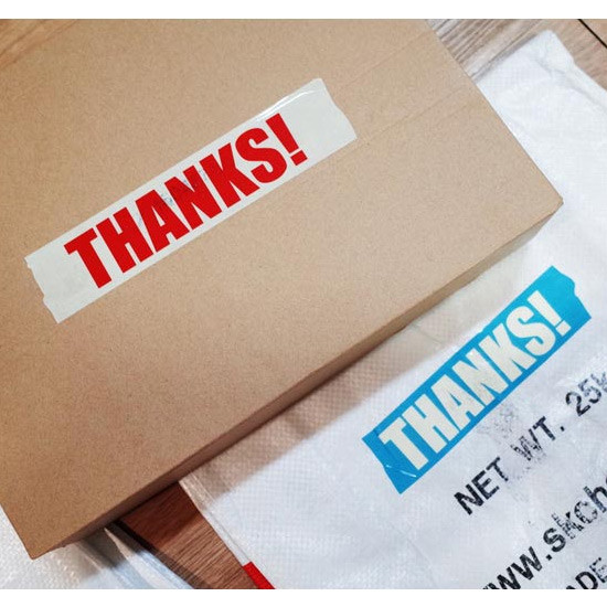 Usage Example of UNIVERSAL CONDITION Thanks Message Packing Tape
