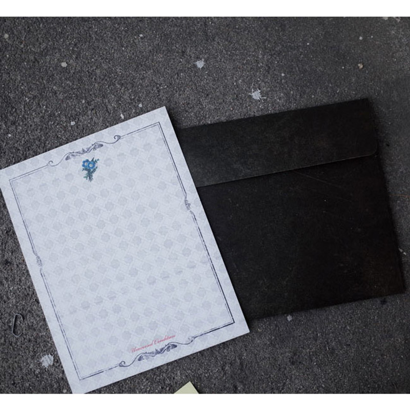 Antique frame indi pink card with sticker Antique frame indi pink card with sticker