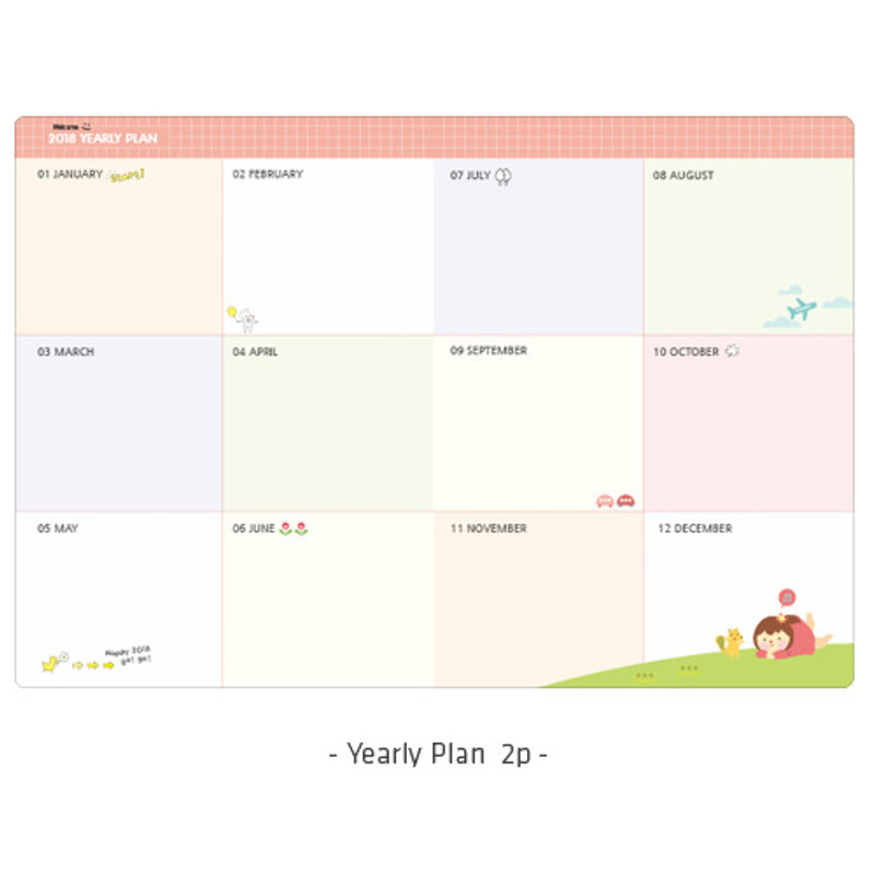 Yearly plan - 2018 Hello coco dated weekly diary scheduler Yearly plan - 2018 Hello coco dated weekly diary scheduler