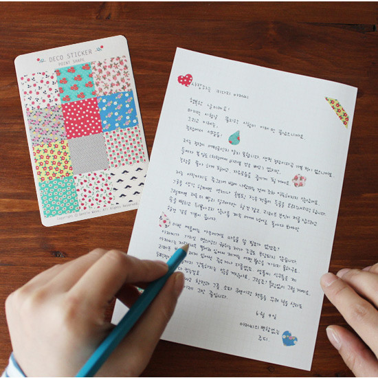 Point shape deco paper sticker