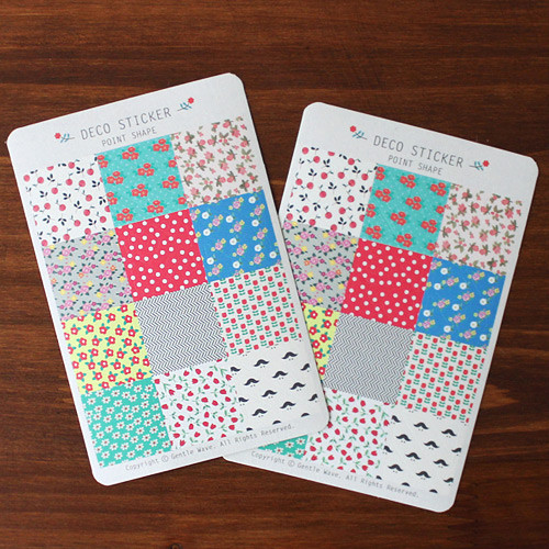 Point shape deco paper sticker