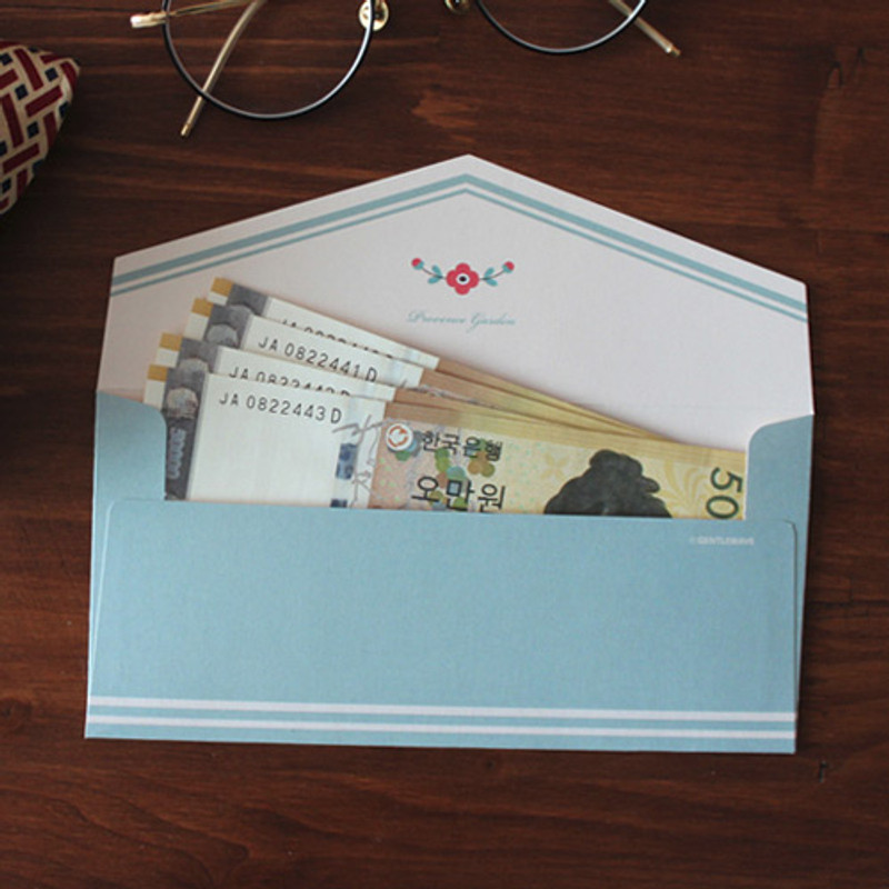 Retro jade green - Retro pattern envelope set