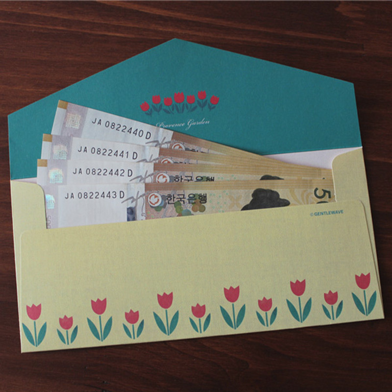 Vintage tulip - Retro pattern envelope set
