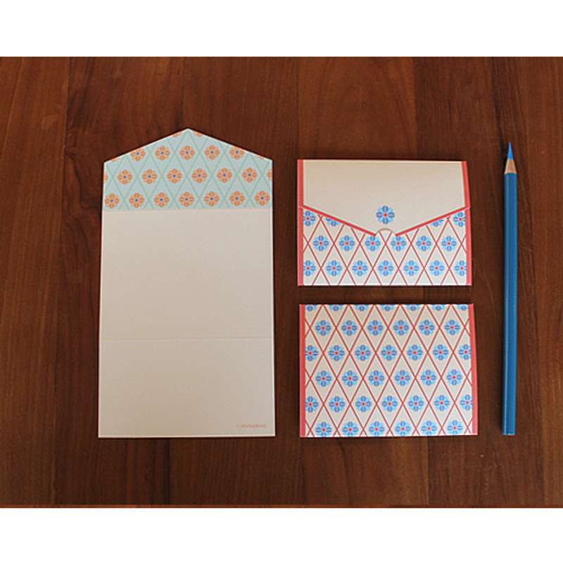 1972 pattern small folded card set