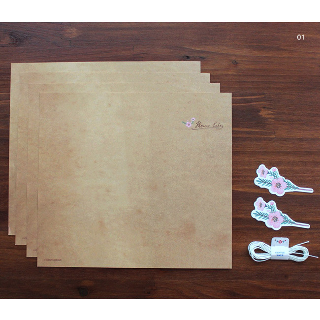 01 - Nature rolled up letter with label and string