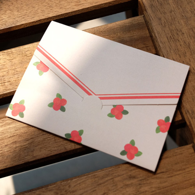 Cherry pattern small folded card