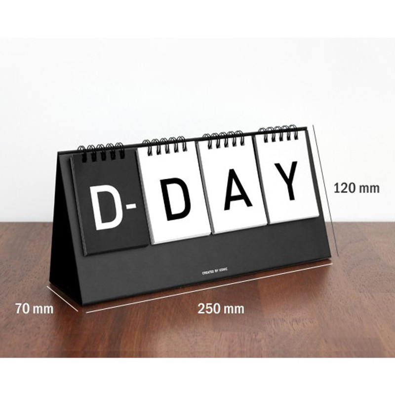 Size of Simple flip perpetual standing desk calendar