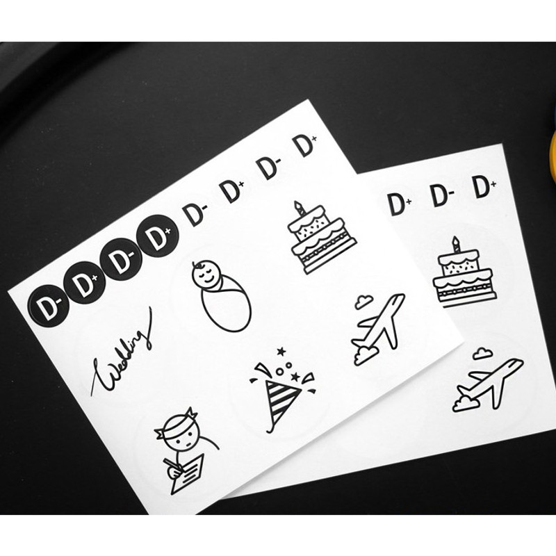 Deco stickers - Simple flip perpetual standing desk calendar