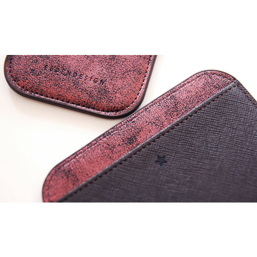 Detail of Simple two tone flat card holder