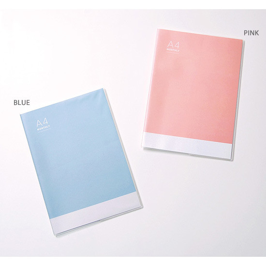 Colors of A4 size slim undated monthly planner