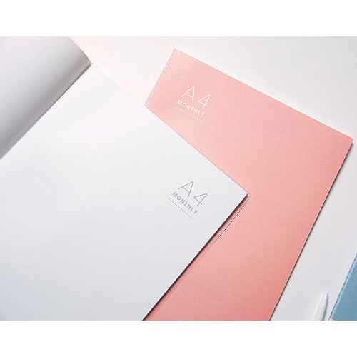 A4 size slim undated monthly planner