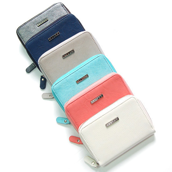 Simple zippered accordion card wallet